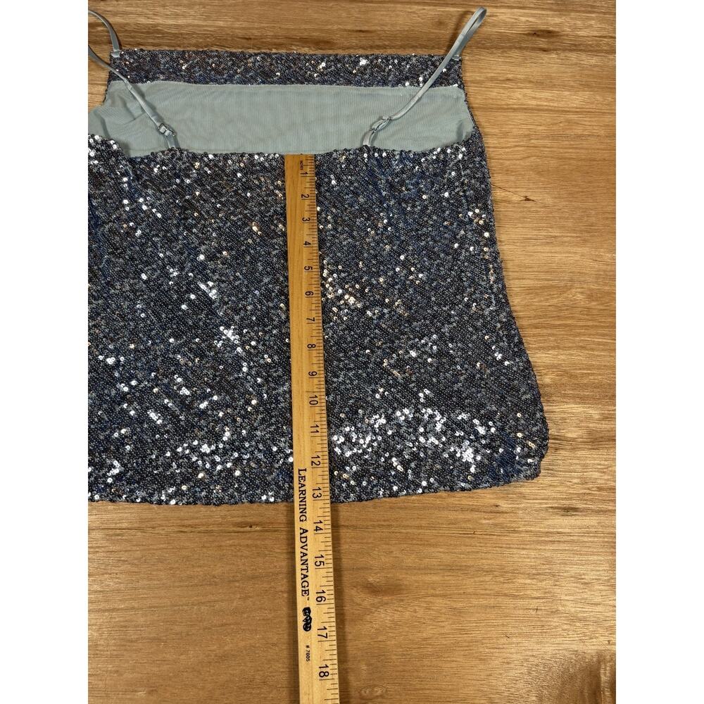 Generation‎ Love New York Sequin Camisole Top Blue Silver Sparkle Small - Picture 8 of 9